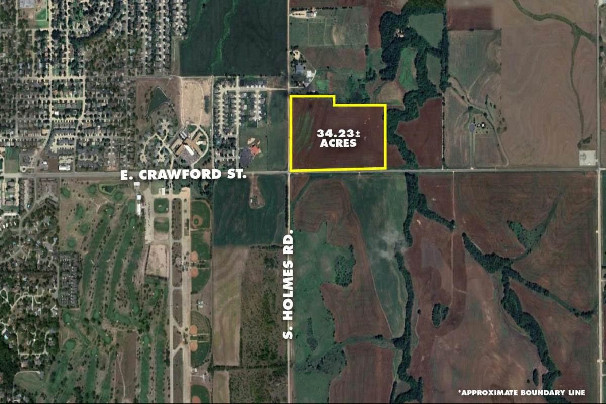 34.23 +/- ACRES ON NE CORNER OF CRAWFORD ST & HOLMES RD, SALINA, KS 67401, photo 1 of 6